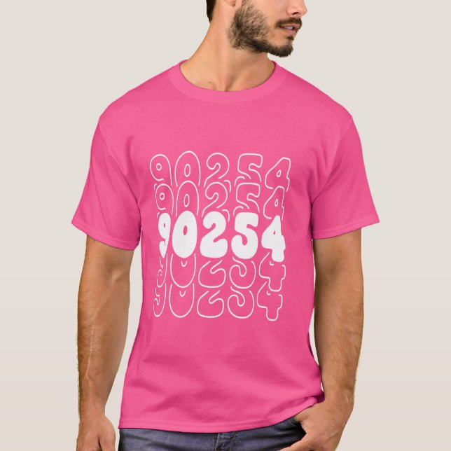 Camiseta Hermosa Beach 90254 California CA Zipcode (Frente)