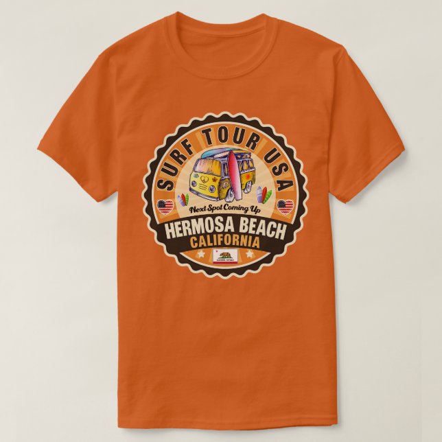 Camiseta Hermosa Beach California 2 (Frente do Design)