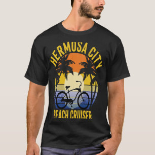 Camiseta Hermosa Beach Cruiser Bicycle Sunset Ride by O