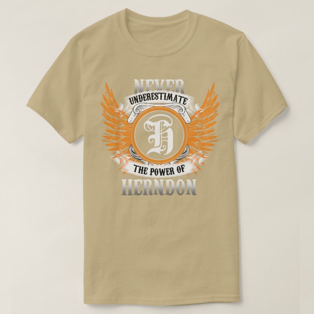 Camiseta Herndon Name Shirt Nunca Subestime A Potência O (Frente do Design)