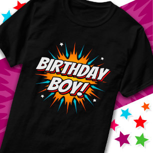 Camiseta Hero Book Hero Birthday Boy