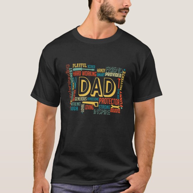 Camiseta Hero do protetor do Pai do Mens (Frente)