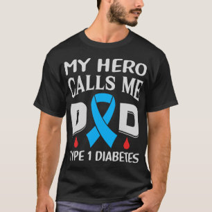 Camiseta Hero Me Chama Pai Engraçado Diabetes Diabéticos T1