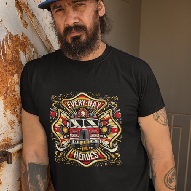 Camiseta Heroes Firecaminhão do dia a dia (Criador carregado)