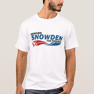 Camiseta Herói americano de Snowden para o presidente