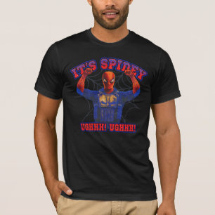 Camiseta Herói Aranha Vermelho Vintage Paródia de Novo Dia