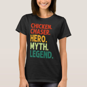 Camiseta Herói Caçador de Frango Mito Lenda Vintage Frango