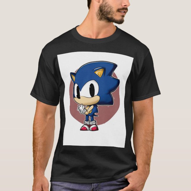 Camiseta Herói Chibi Azul da Velocidade (Frente)