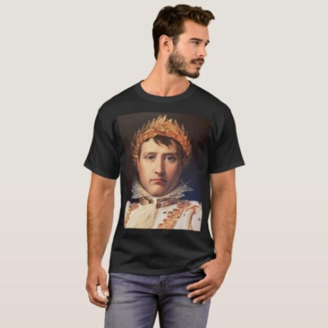 Camiseta Herói Coroado com Coroa de Louros de Napoleão (Napoleon’s Portrait  Graphic T-Shirt  100%  cotton unisex standard fit. )