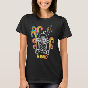Camiseta Herói da Caixa de Som Música Karaoke   1