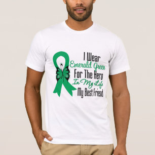 Camiseta Herói da fita do câncer de figado meu melhor ami