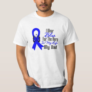 Camiseta Herói da fita do cancro do cólon meu pai