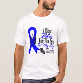 Camiseta Herói da fita do cancro do cólon minha mamã