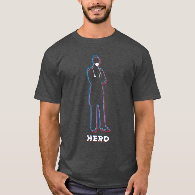 Camiseta herói da linha de frente (Frente)