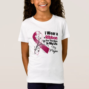 Camiseta Herói da papá em meu cancer do pescoço da cabe