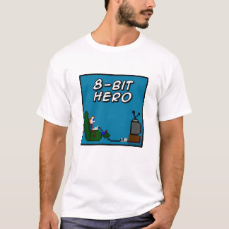 Camiseta herói de 8 bits