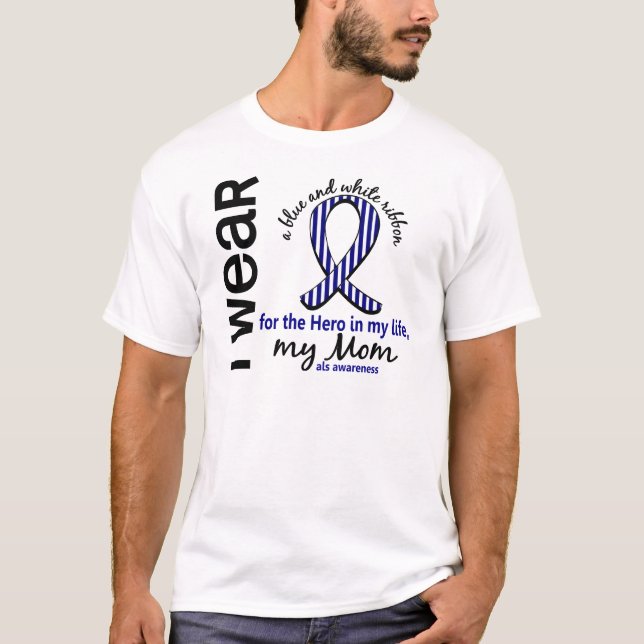 Camiseta Herói do ALS em minha mamã 4 da vida (Frente)