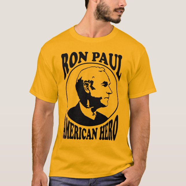 Camiseta Herói do americano de Ron Paul (Frente)