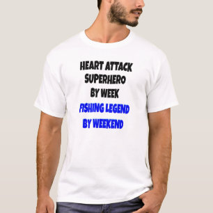 Camiseta Herói do Ataque Cardíaco à Lenda de Pesca