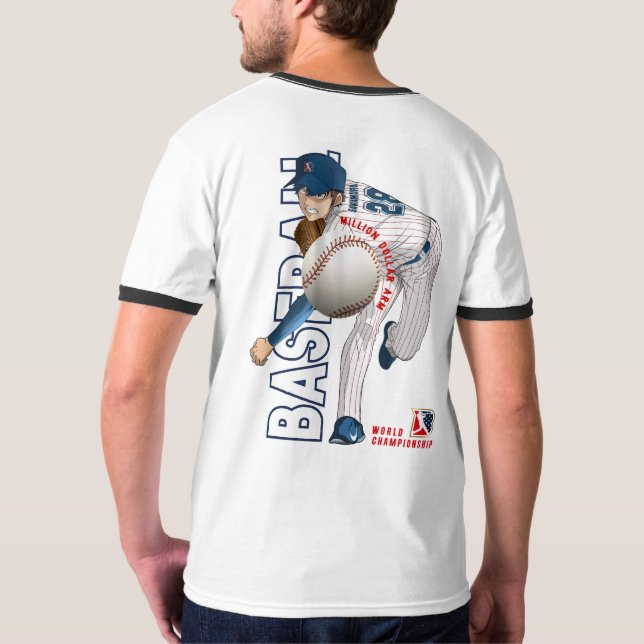Camiseta Herói do Baseball com Milhão de Dólares | Men Ring (Verso)