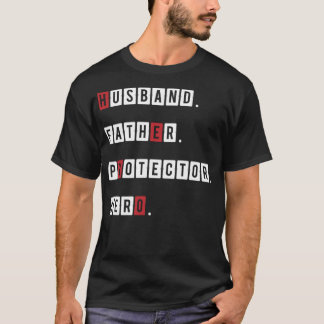 Camiseta Herói do Marido Padre Protetor. melhor presente pa