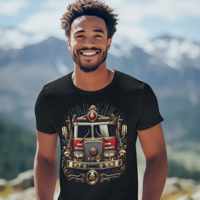 Camiseta Herói do Motor de Fogo do ouro (Criador carregado)