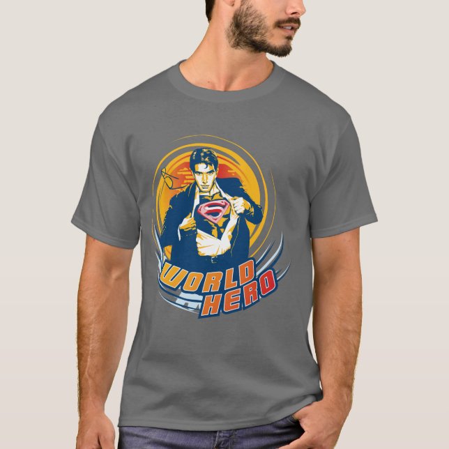 Camiseta Herói do Mundo Superman (Frente)