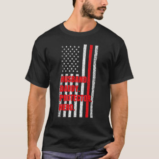 Camiseta Herói do Pai de Bombeiros do Pai do Marido