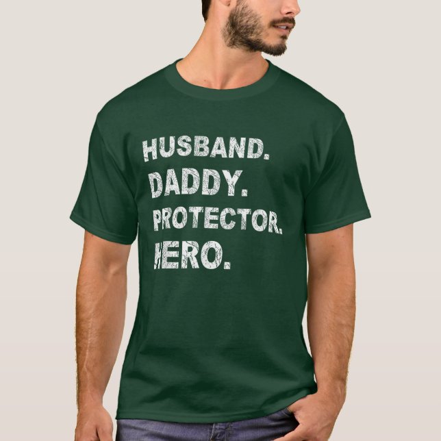Camiseta Herói do Pai de Marido do dia de os pais (Frente)