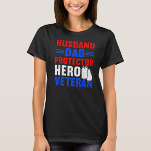 Camiseta Herói do Pai de Mens Hero - Orgulhoso Vete America