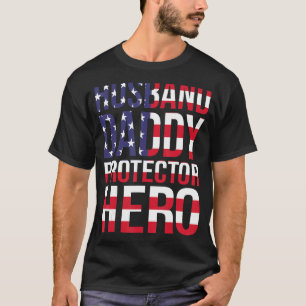 Camiseta Herói do Pai do Marido do Retro Hero Dia dos Pais
