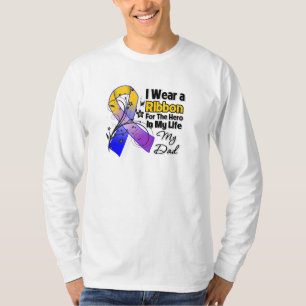 Camiseta Herói do pai em meu cancer de bexiga da vida