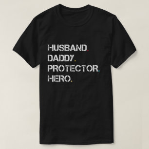 Camiseta Herói do protetor do pai do marido