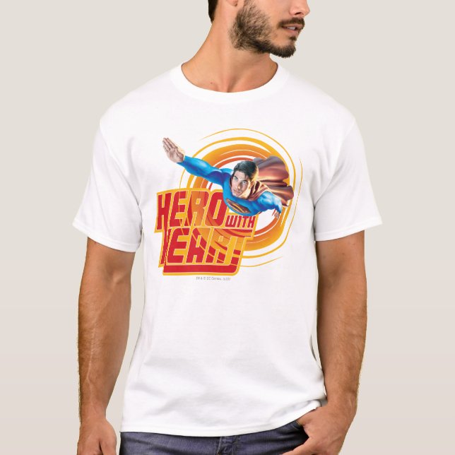 Camiseta Herói do Super-Homem com Coração (Frente)