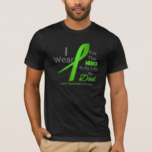 Camiseta Herói em minha vida - linfoma do pai
