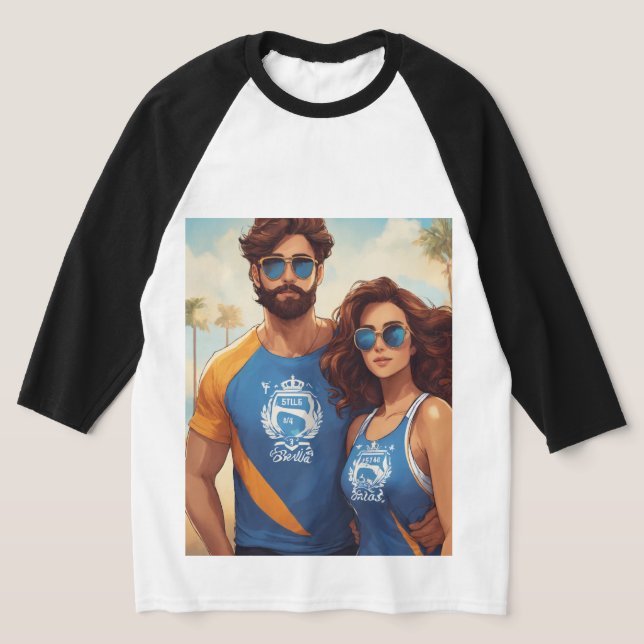 Camiseta "Herói épico e Heroína Duo T-Shirt" (Postura )