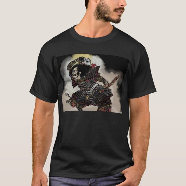 Camiseta Herói japonês #01 do samurai (Frente)