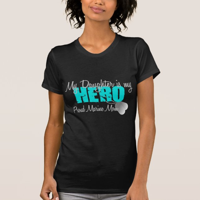 Camiseta Herói marinho da filha da mamã (Frente)