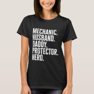Camiseta Herói Mecânico Do Pai De Marido Para Da