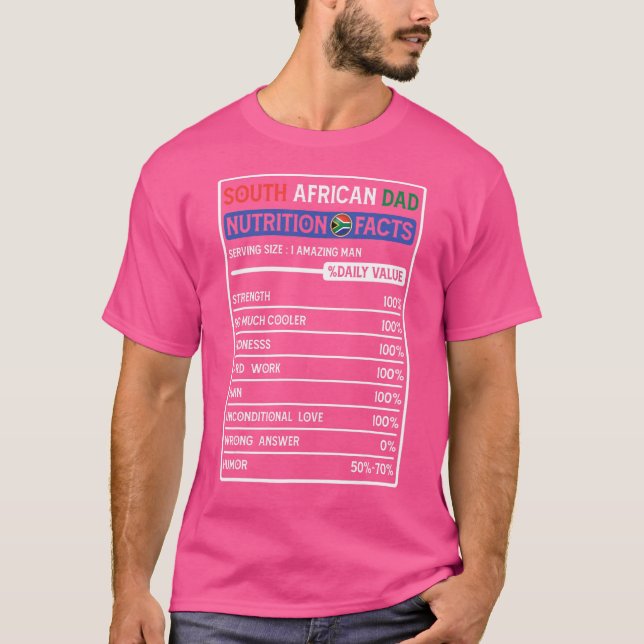 Camiseta Herói Pai Sul-Africano Fata Nutricional do Pai (Frente)