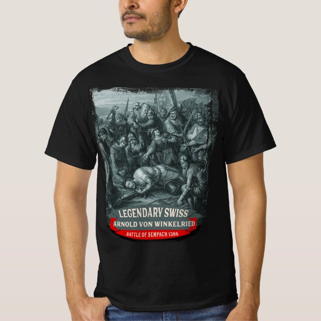 Camiseta Herói suíço Arnold von Winkelried Sempach (Frente)