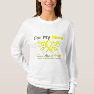 Camiseta Herói tribal da fita do cancer Testicular