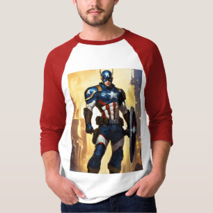 Camiseta "Heroico Capitão América T-Shirt"