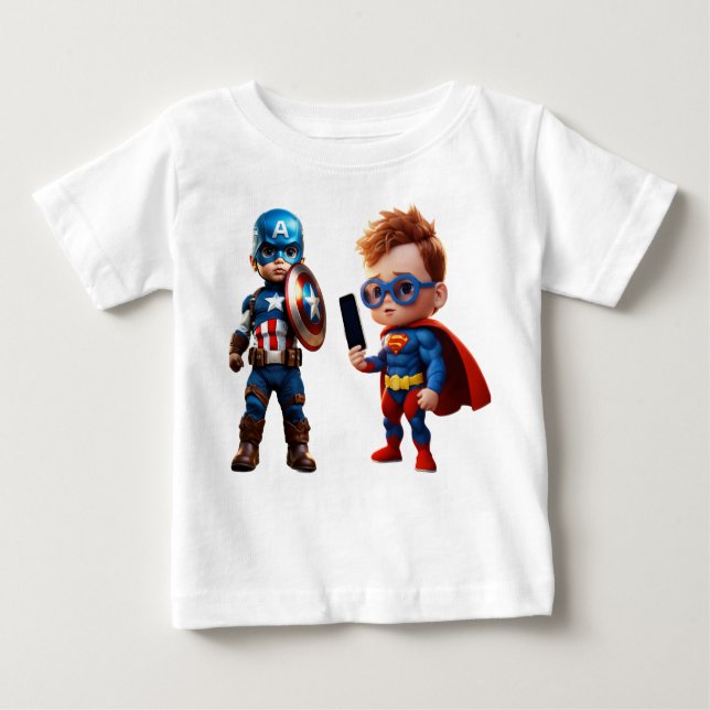 Camiseta Heroína Marvel BINGO Para Crianças E Bebê (Frente)