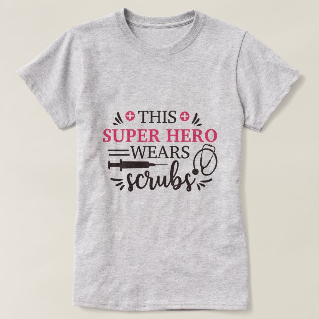 Camiseta Heroínas de Cuidados de Saúde com Honra Gráfica Mé (Frente do Design)