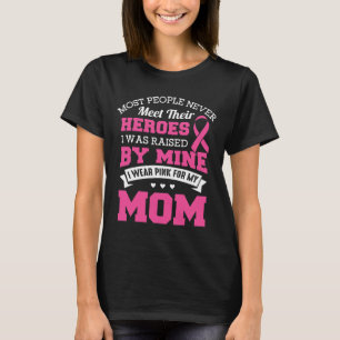Camiseta Heroínas Eu Visto Rosa Para Minha Mãe - Cancer De