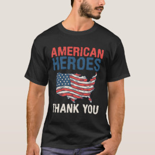 Camiseta Heróis Americanos Obrigado Dia Memorial