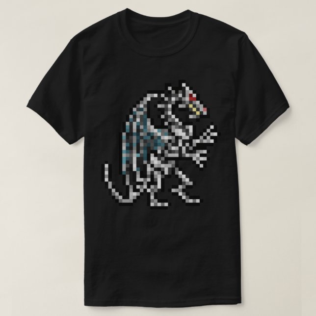 Camiseta Heróis de Might e Magic Dragon Pixel DOS g (Frente do Design)
