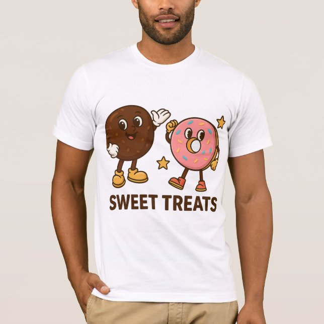 Camiseta Heróis doces - Adventuro delicioso da Cookie e Ros (Frente)