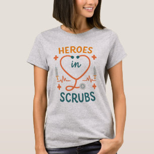 Camiseta Heróis em Scrubs – Design de Celebração da Semana